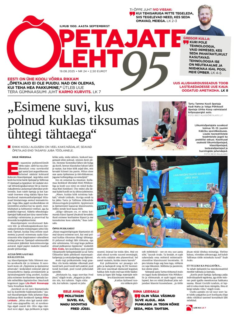 Õpetajate Leht 19. augustil