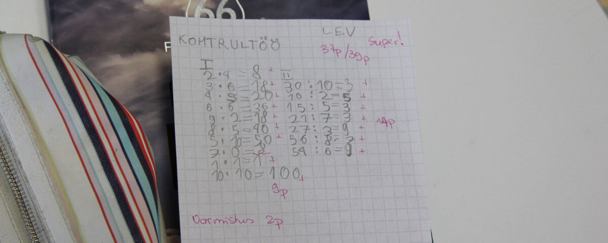 Oktoobri tasemetööd: tugev inglise keel, mure matemaatika ja loodusvaldkonnaga