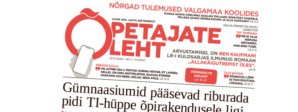 &Otilde;petajate Leht 20. jaanuaril
