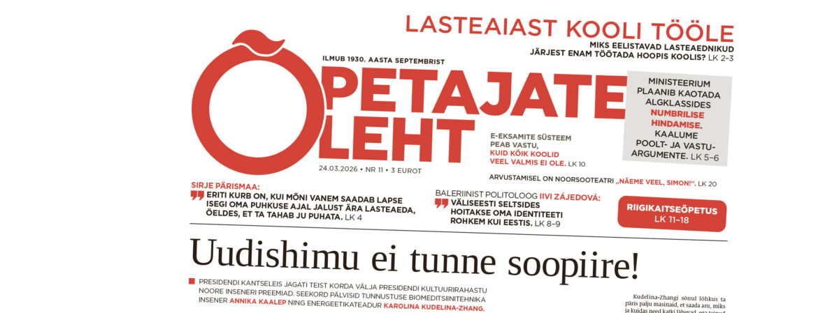 Õpetajate Leht 24. märtsil