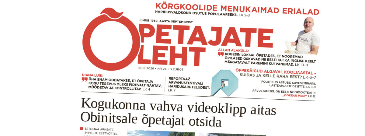 Õpetajate Leht 18. augustil