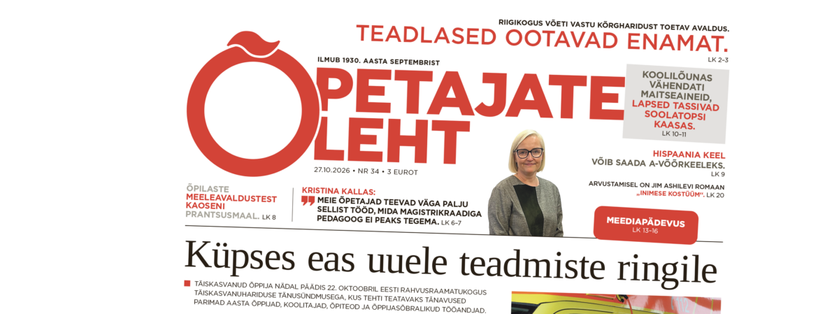 Õpetajate Leht 27. oktoobril